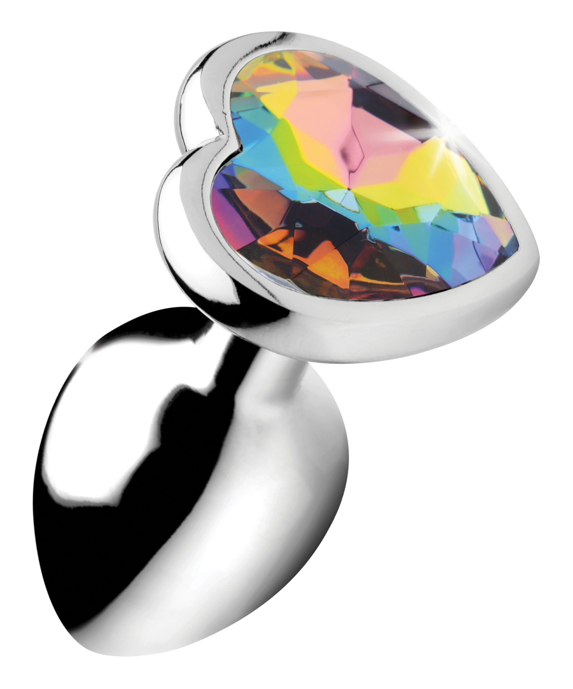 yovrs6wbv7yDDU3AzTMXSod0VSczvboU Rainbow Prism Heart Anal Plug - Small - Image 1