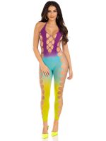 Ombre Footless Bodystocking - One Size - Ocean - Image 5