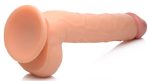 Long Logan 10 Inch Dildo With Balls - Light - Image 4