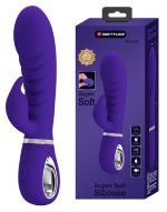 Prescott Super Soft Rabbit Silicone Vibrator - Purple - Image 5