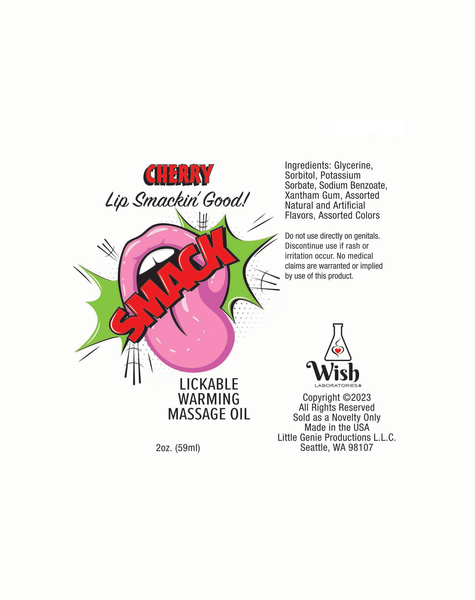 ysySREv8yhAKVCChDnmnV1PUaNDJjYbg Smack Warming and Lickable Massage Oil - Cherry 2 Oz - Image 1
