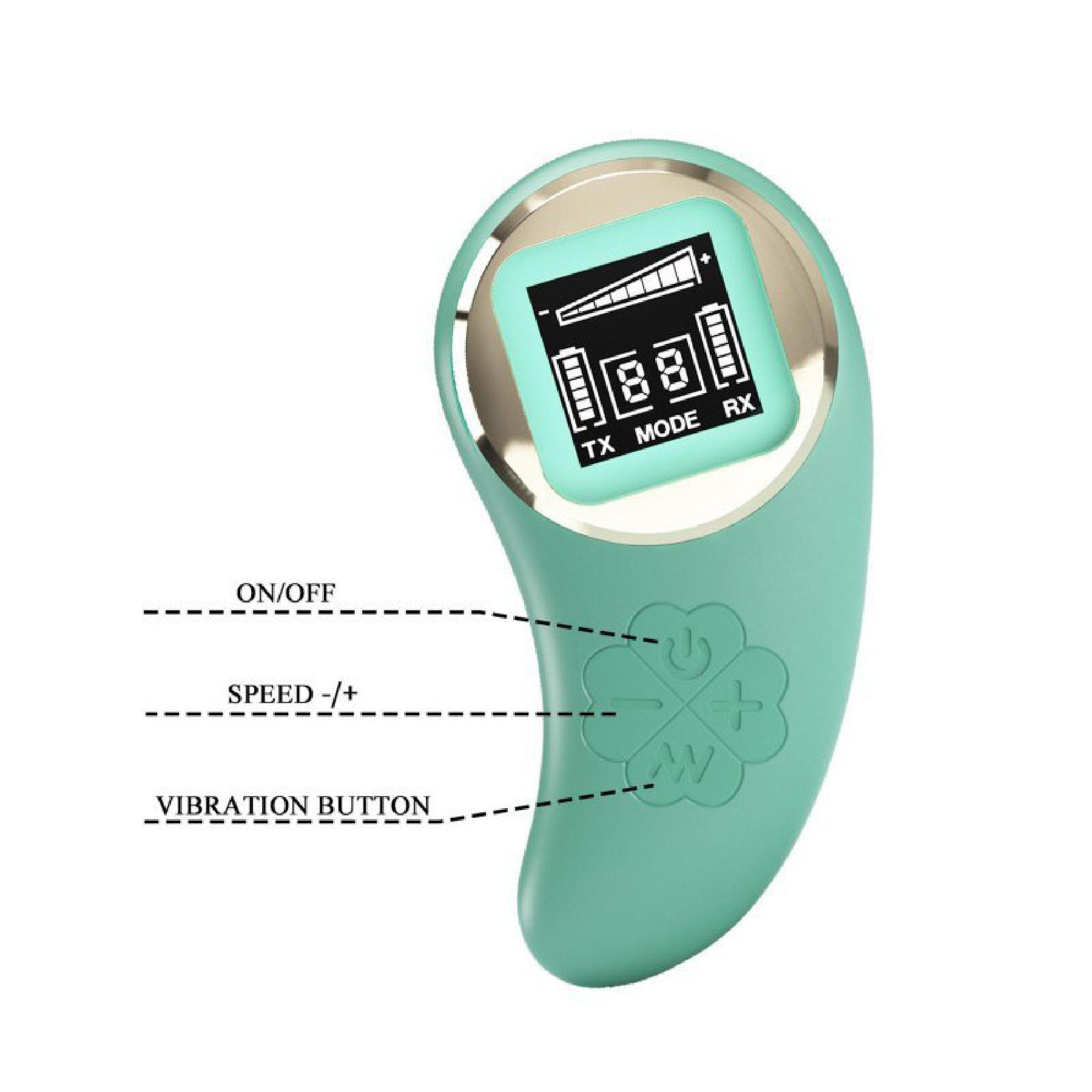 zMiuLIVY2t65Fe3o07lPPoP4poKOq6aX Mina Vibrating Remote Control Egg - Turquoise - Image 1