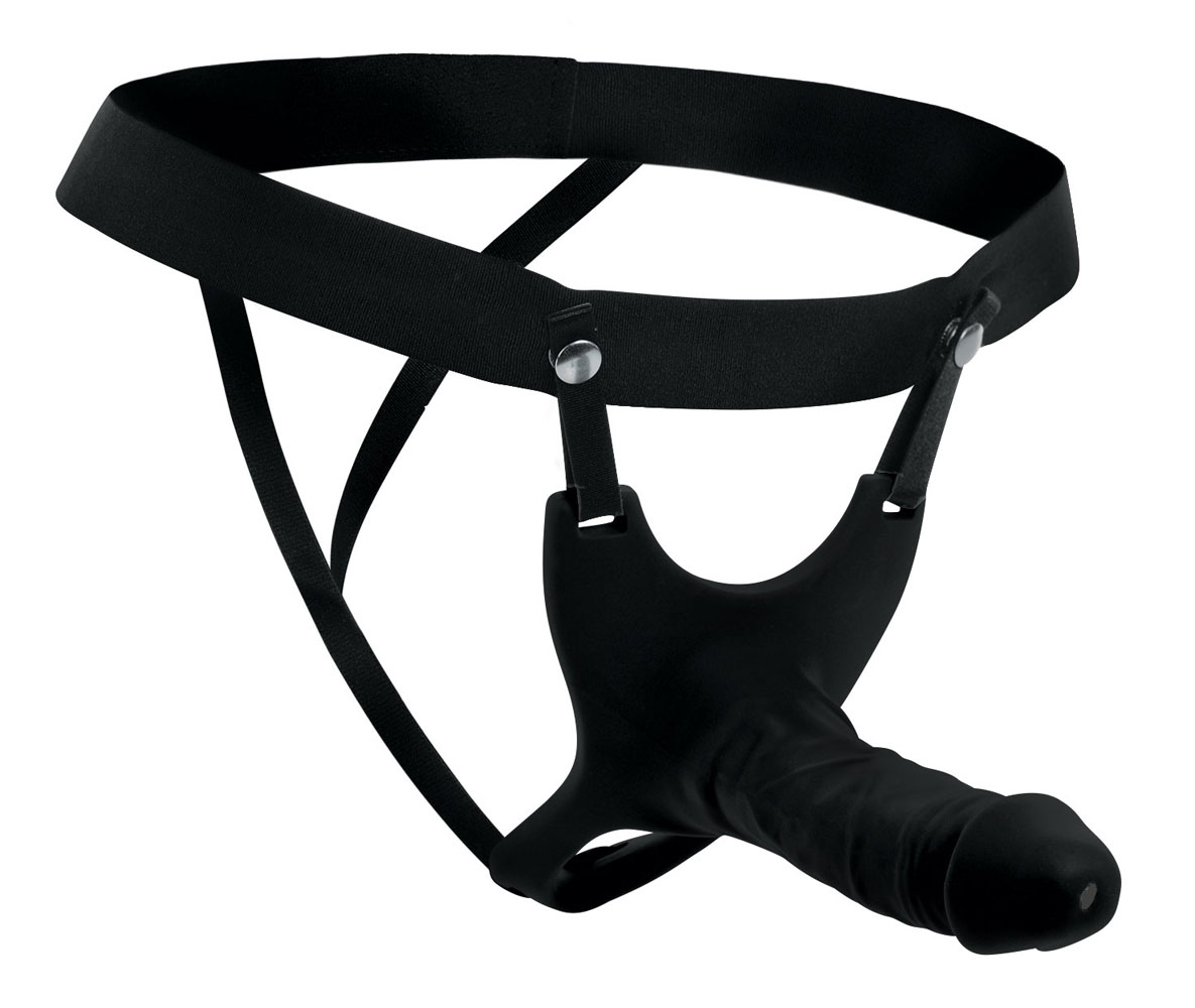 zP33KDECfcPmL16yMAVfHU3vkY2uOefY Hollow Silicone Dildo Strap-on - Black - Image 1