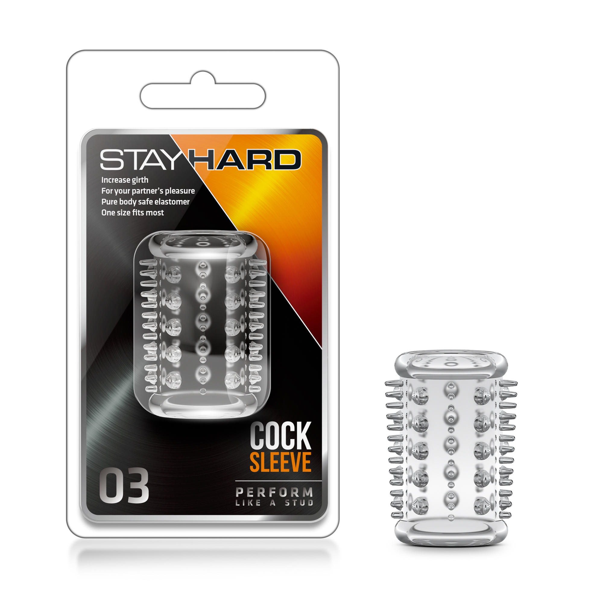 www.blushnovelties.com Stay Hard Cock Sleeve 03 - Clear - Image 1