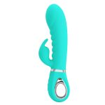 Prescott Super Soft Rabbit Silicone Vibrator - Vibrator -Teal - Image 4
