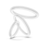 Performance - Vs4 Pure Premium Silicone Cockring Set - White - Image 4