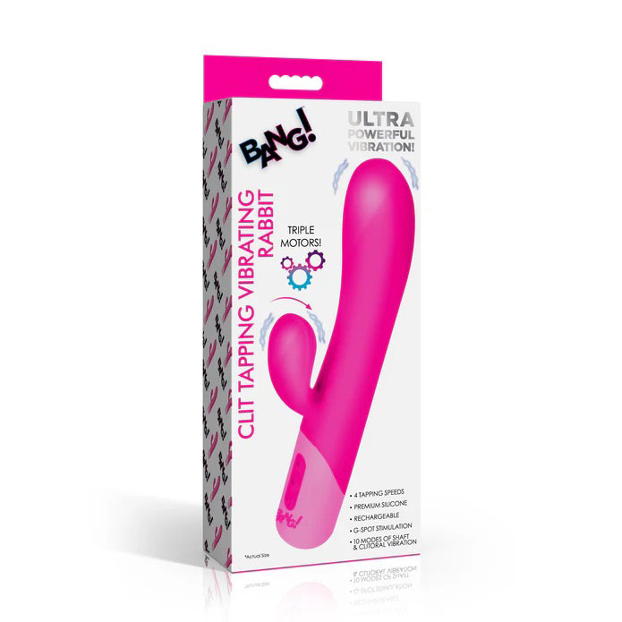 zzi6QYro Clit Tapping Vibrating Rabbit - Pink - Image 1