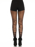 Bat Wing Sheer Tights Black Os