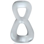 Boomerang Double-Ring Cockring & Nut-Tugger Clear Steam - Image 3
