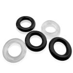 Jacker 5-Stack Five-Pack Tube Super-Strong Cockrings Clear Black - Image 3