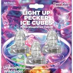 Light Up Penis Ice Cubes 3pk Blinking Flashing Penis Shaped