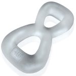 Boomerang Double-Ring Cockring & Nut-Tugger Clear Steam - Image 4