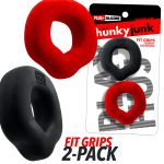 Fit Grips 2-Pack Ergo-Fit Cockrings Black Red - Image 3
