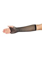 Triangle Net Fingerless Gloves - Black - Image 2