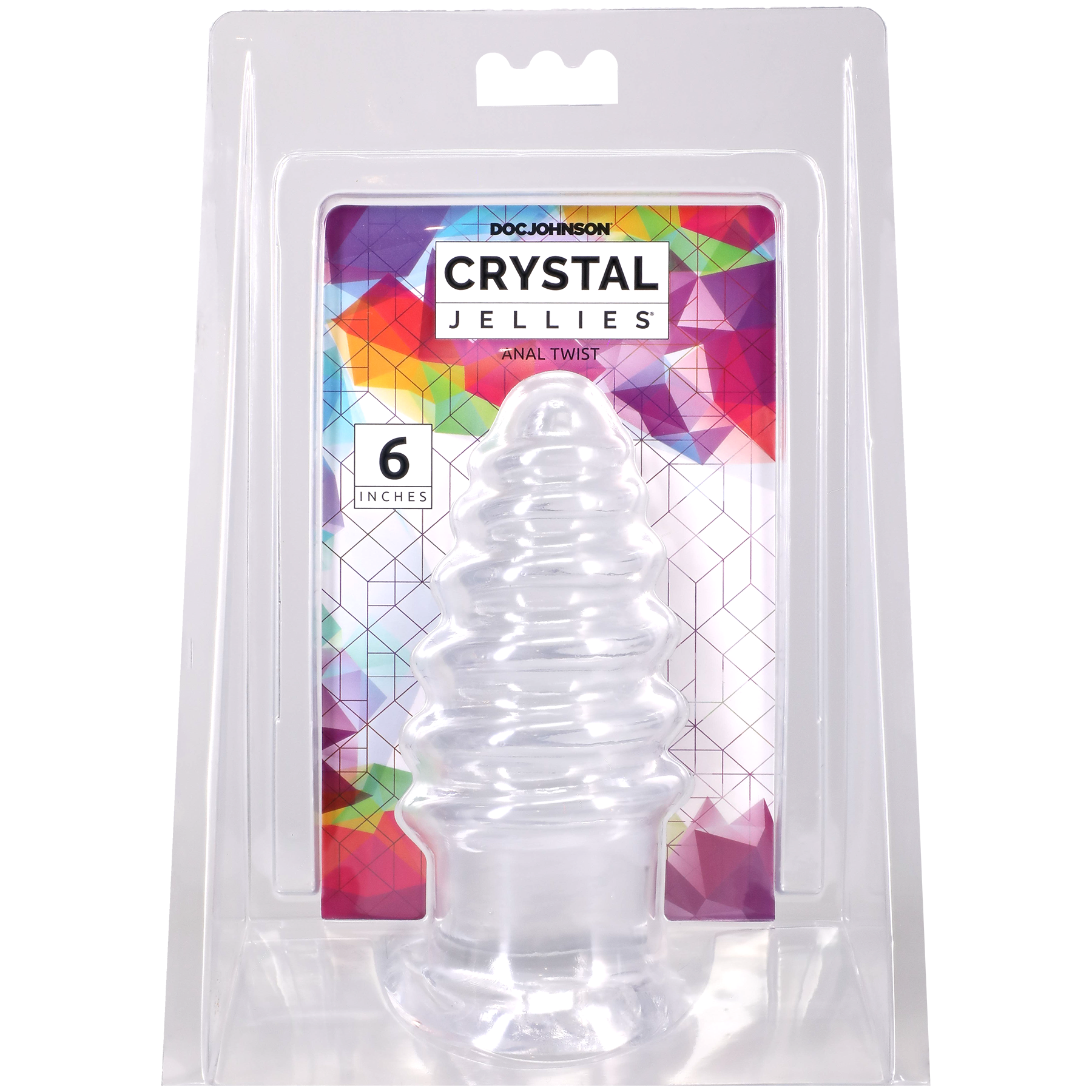 9kevcoqV Crystal Jellies - Anal Twist - 6 Inch Clear - Image 1
