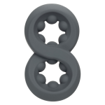 Alpha Liquid Silicone Beaded Crazy 8 Ring Grey - Image 3