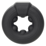 Alpha Liquid Silicone Beaded Optimum Ring Black - Image 3