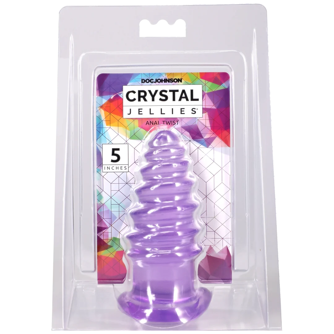 ey7G6VAJ Crystal Jellies - Anal Twist - 5 Inch Purple - Image 1