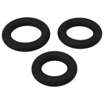 Titanmen - Cushioned C-Ring - 3 Piece Silicone Set Black - Image 2
