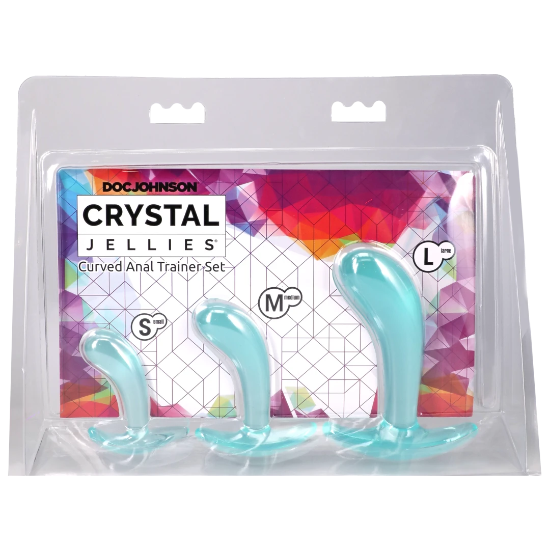ubXHqTaA Crystal Jellies - Curved Anal Trainer Set Teal - Image 1