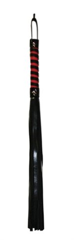 Sex and Mischief Stripe Flogger - Red and Black - Image 2
