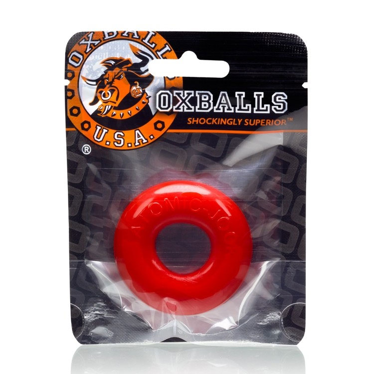 CLkmfOCe Do-Nut-2 Large Atomic Jock Cockring - Red - Image 1