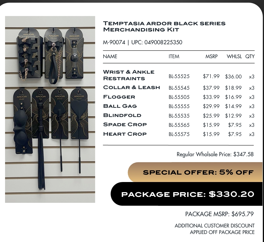DSPP31zS Temptasia Ardor Black Series Merchandising Kit - Image 1