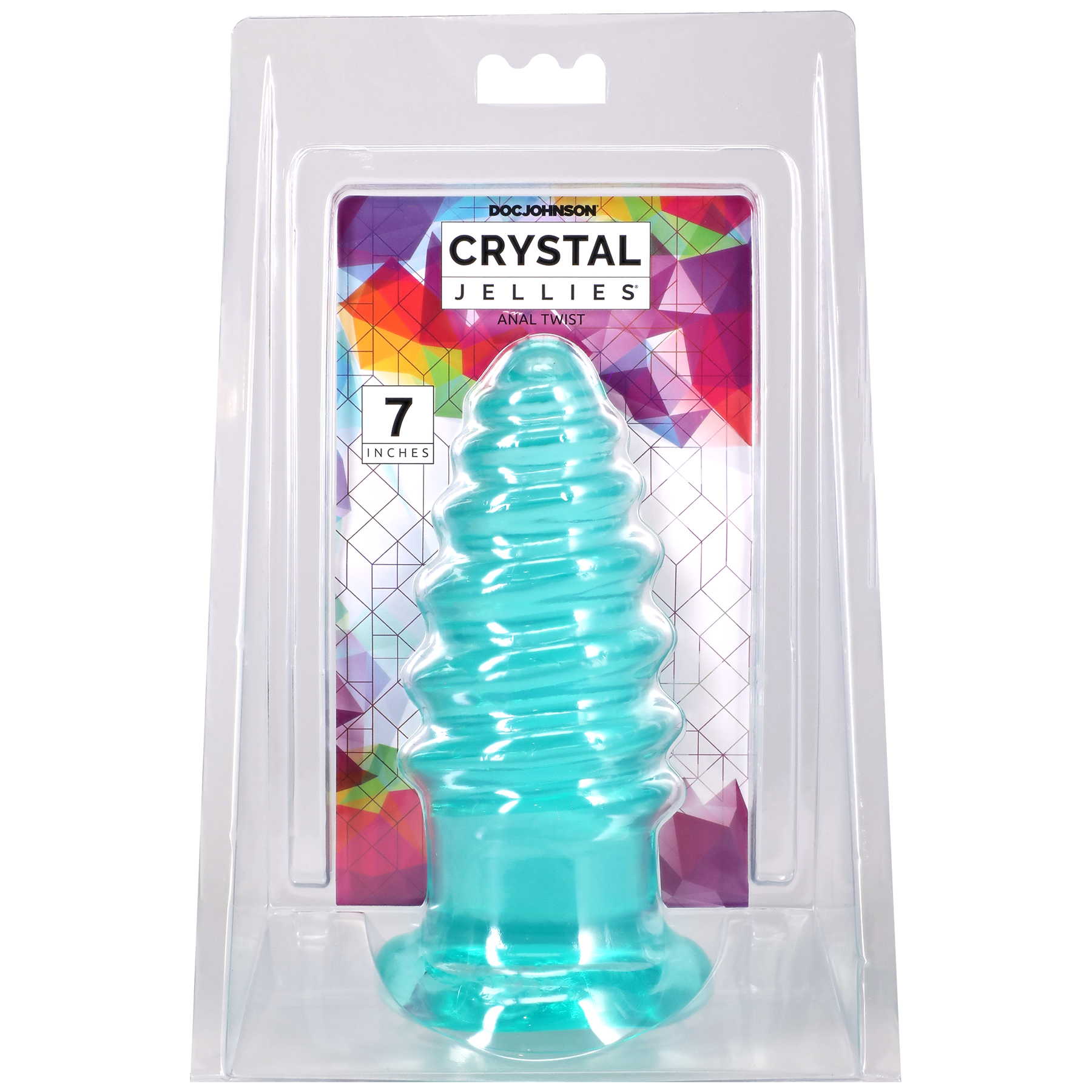 EHoEMPJ1 Crystal Jellies - Anal Twist - 7 Inch Teal - Image 1