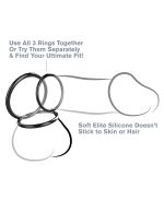 Fantasy C-Ringz Silicone Ring Stamina Set - Black - Image 2