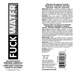 Fuck Water Premium Silicone Lubricant - 8 Fl. Oz.