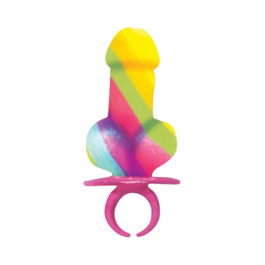 Qwuv3vfY Rainbow Cock Ring Pop - 12 Piece Display - Image 1