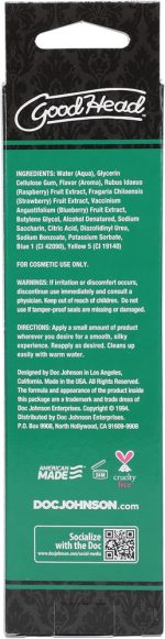 Good Head Oral Delight Gel 4 Oz - Green Apple