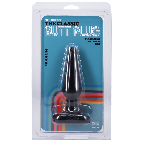 WigmfmeT Classic Butt Plug Smooth - Medium - Black - Image 1