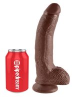 King Cock 9-Inch Cock With Balls - Brown - Image 2