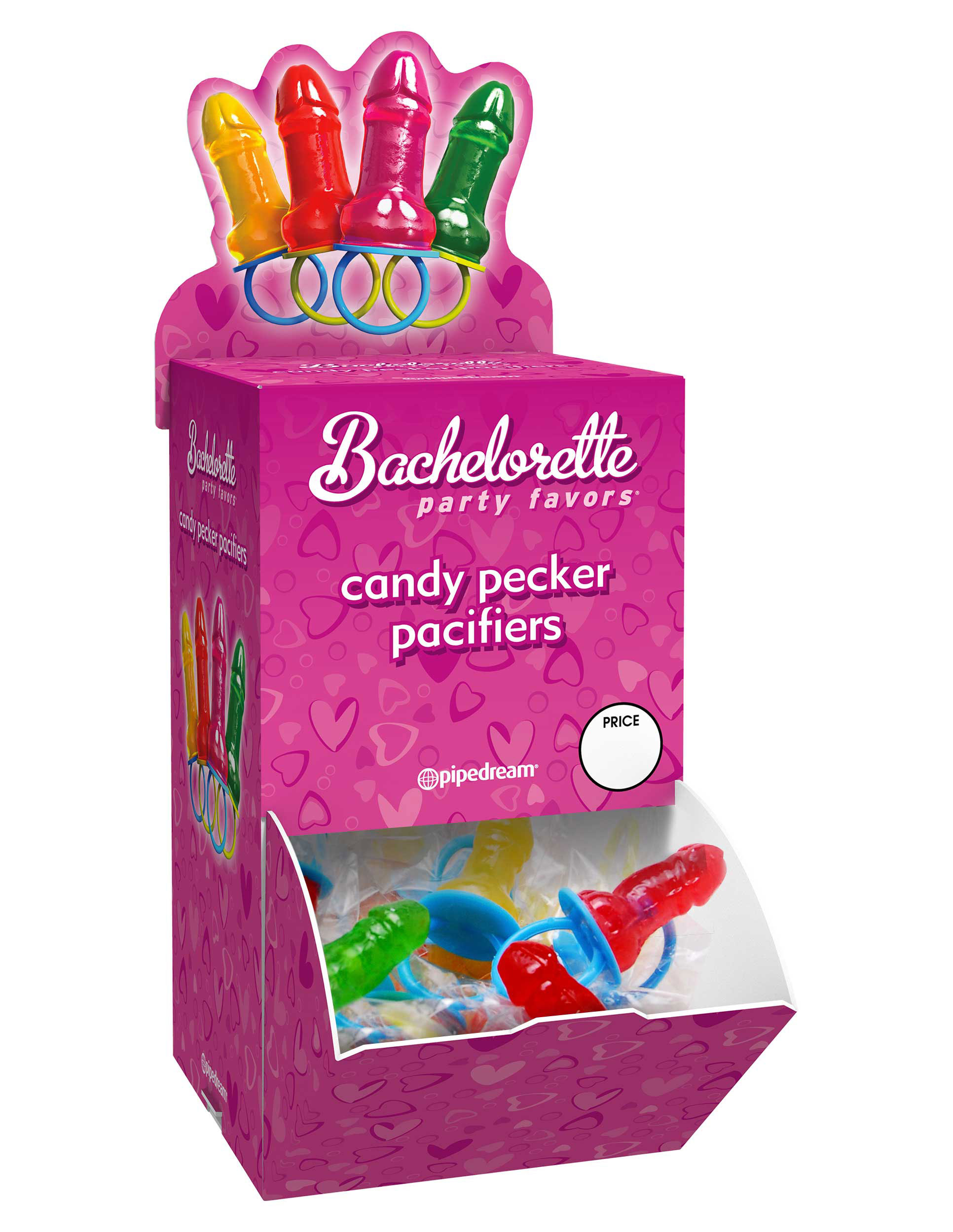 de5zAQ8AxSm1zx8sAaDurtIDL100khT2 Bachelorette Party Favors Candy Pecker Pacifier 48 Pieces Display - Image 1