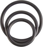 Rubber Cock Ring Set - Black - Image 2