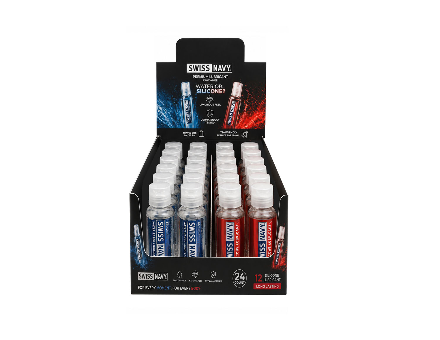 nBpJcYwg Silicone & Water Based Lube 1oz - 24ct Display Box - Image 1