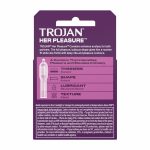 Trojan Her Pleasure Sensations Lubricated Condoms - 3 Pack - Image 2