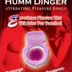 Humm Dinger Vibrating Penis Ring Clitoral Stiimulator - Purple