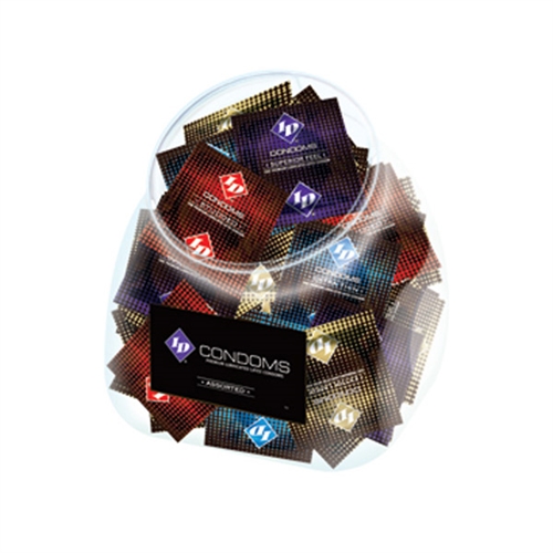 1197ab0c112fe23887f970e7e5be9848 ID Condoms - Assorted - 144 Piece Jar - Image 1