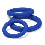 Pro Sensual Silicone Cock Ring 3 Pack - Blue - Image 2