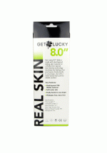 Get Lucky Real Skin 8" Dual Layer Dildo Beige - Image 2