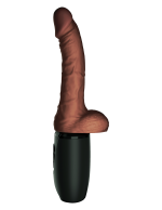 7.5 Inch Thrusting Cock With Balls - Brown - Image 3