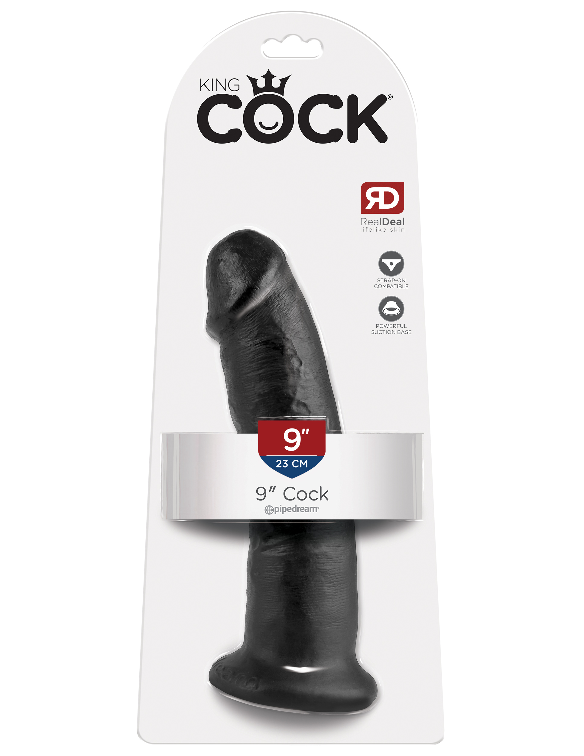 3NixD5tthOx7zQuAIVCeAx0eP7iFNQyv King Cock 9-Inch Cock Black - Image 1