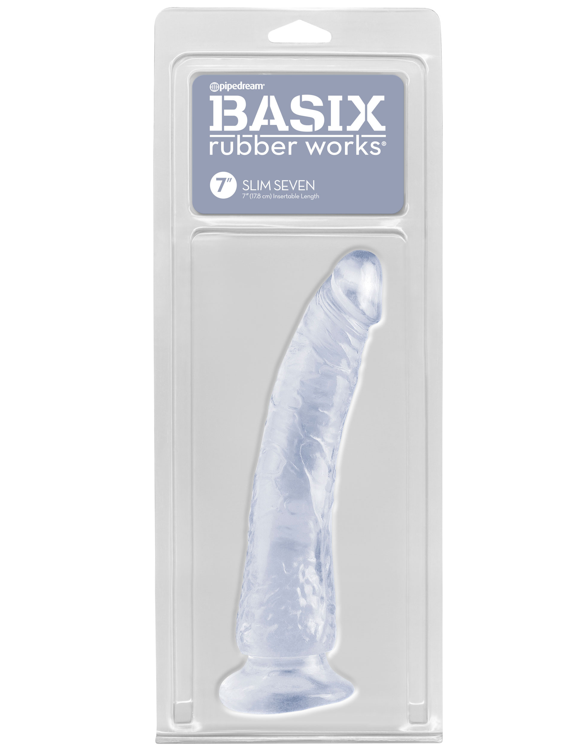 40nfpN21G2AM0OeaJk3ELd2sRJmJOpXD Basix Rubber Works - Slim 7 Inch With Suction Cup - Clear - Image 1