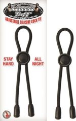 Mack Tuff Adjustable Silicone Cock Tie - Black - Image 2
