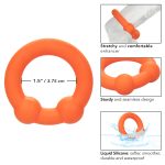 Alpha Liquid Silicone Dual Ball Ring - Orange Orange - Image 5