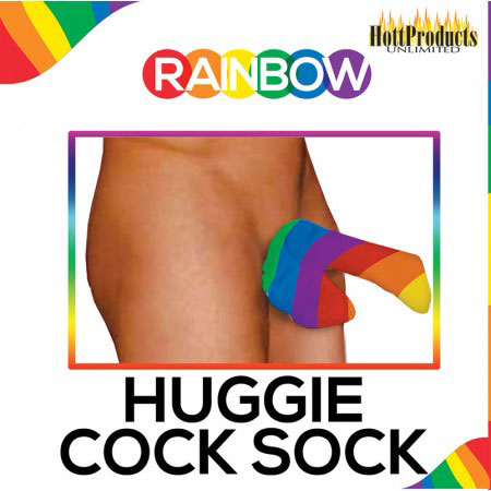 5v4BskR3 Rainbow Pecker Huggie Sock - Image 1