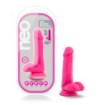 Neo - 6 Inch Dual Density Cock with Balls - Neon Pink - Image 5