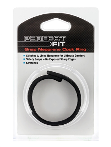 69712e0c3c919020433f5324fec7d96a Snap Neoprene Cockring - Black - Image 1